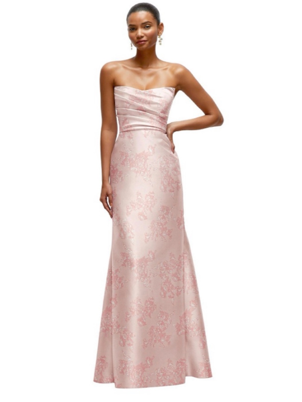 Formal Pink Strapless Gown